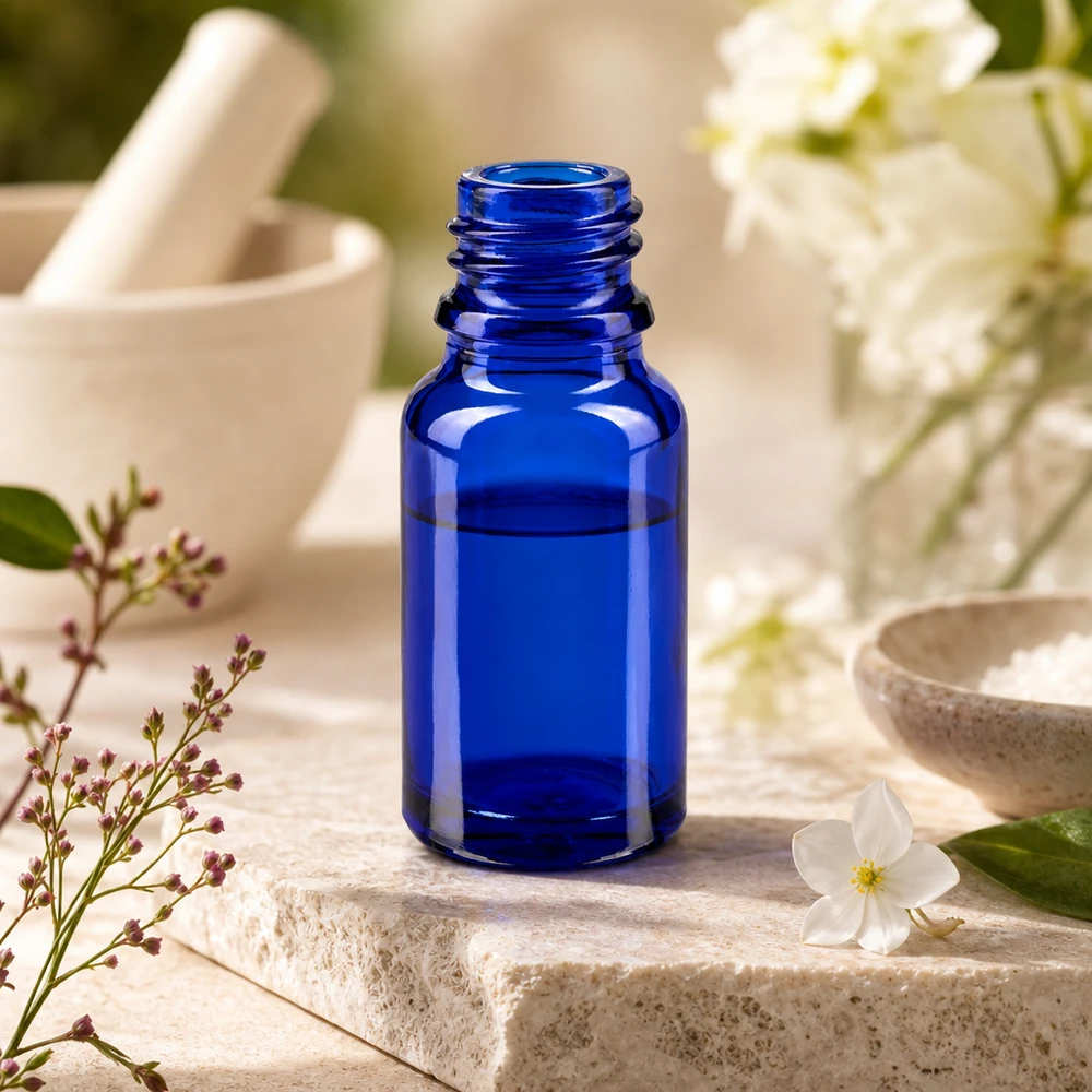 Tropfflasche 10ml DIN 18 BLAUGLAS Handliche 10ml blaue Tropfflasche aus stabilem ApoGlas für exakte Dosierung im Alltag