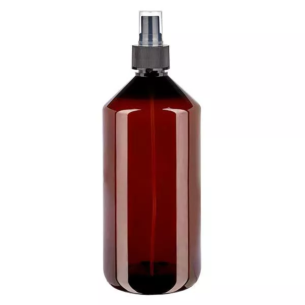 PET Flasche 1000ml mit Zerstäuber schwarz PET Flasche 1000ml mit Zerstäuber schwarz