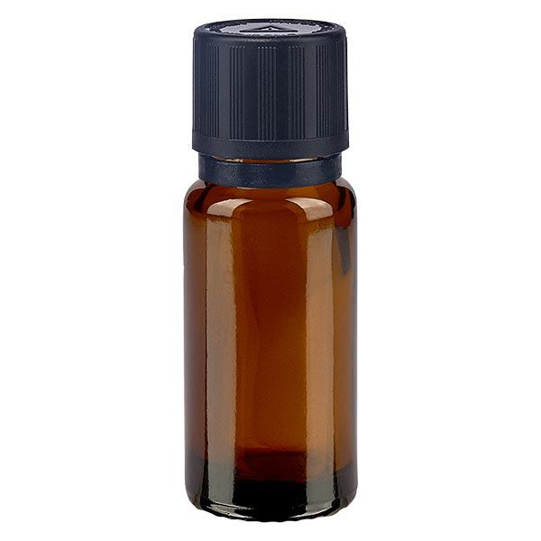 Apothekenflasche braun 10ml Tropfer Giessring 1mm schwarz Kindersicherung Blindenwarnsymbol Originalitätsverschluss Apothekenflasche braun 10ml Tropfer Giessring 1mm schwarz Kindersicherung Blindenwarnsymbol Originalitätsverschluss