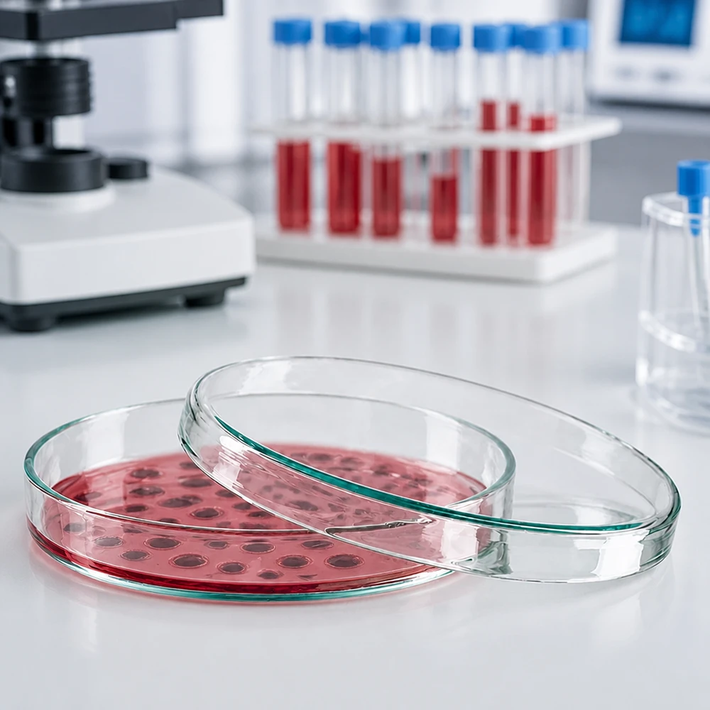Borosilikatglas Petrischale 100mm hitzebeständig sterilisierbar für Zellkultur und Mikrobiologie