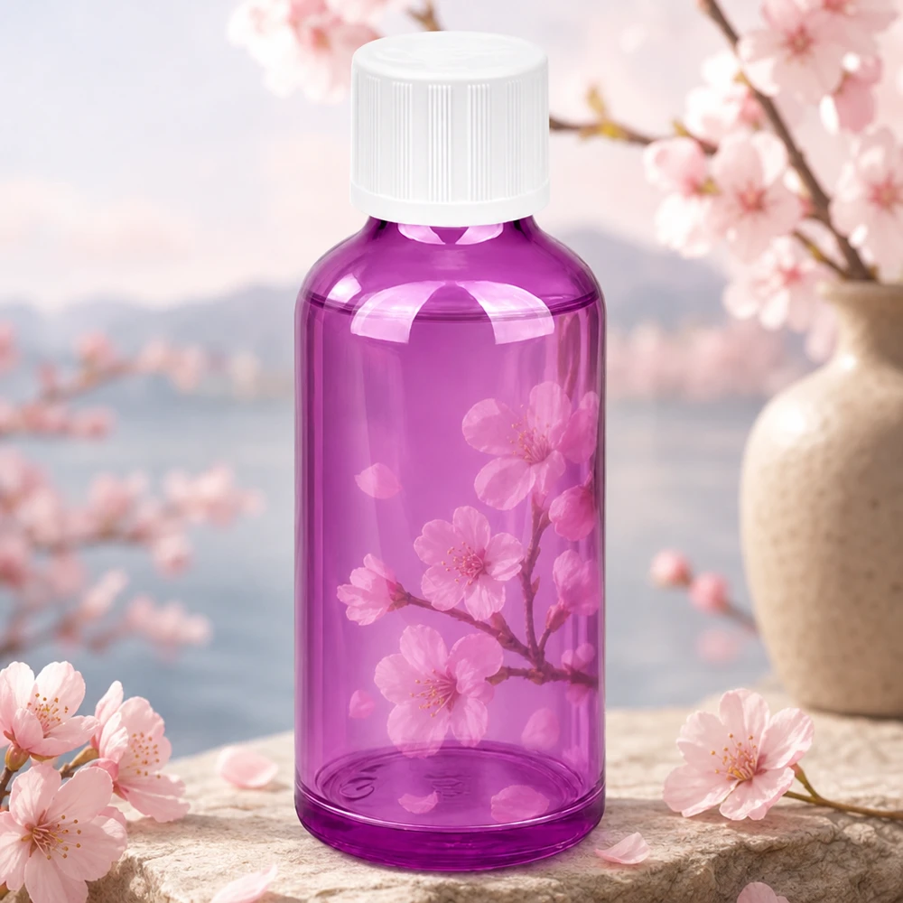 50ml Tropfflasche 1.2mm weiß Standard Kindersicher PurpleLine.UT18/50 Violette Glasoptik-Tropfflasche 50ml mit weißer Kappe für professionelle Kosmetik- und Wellness-Produkte