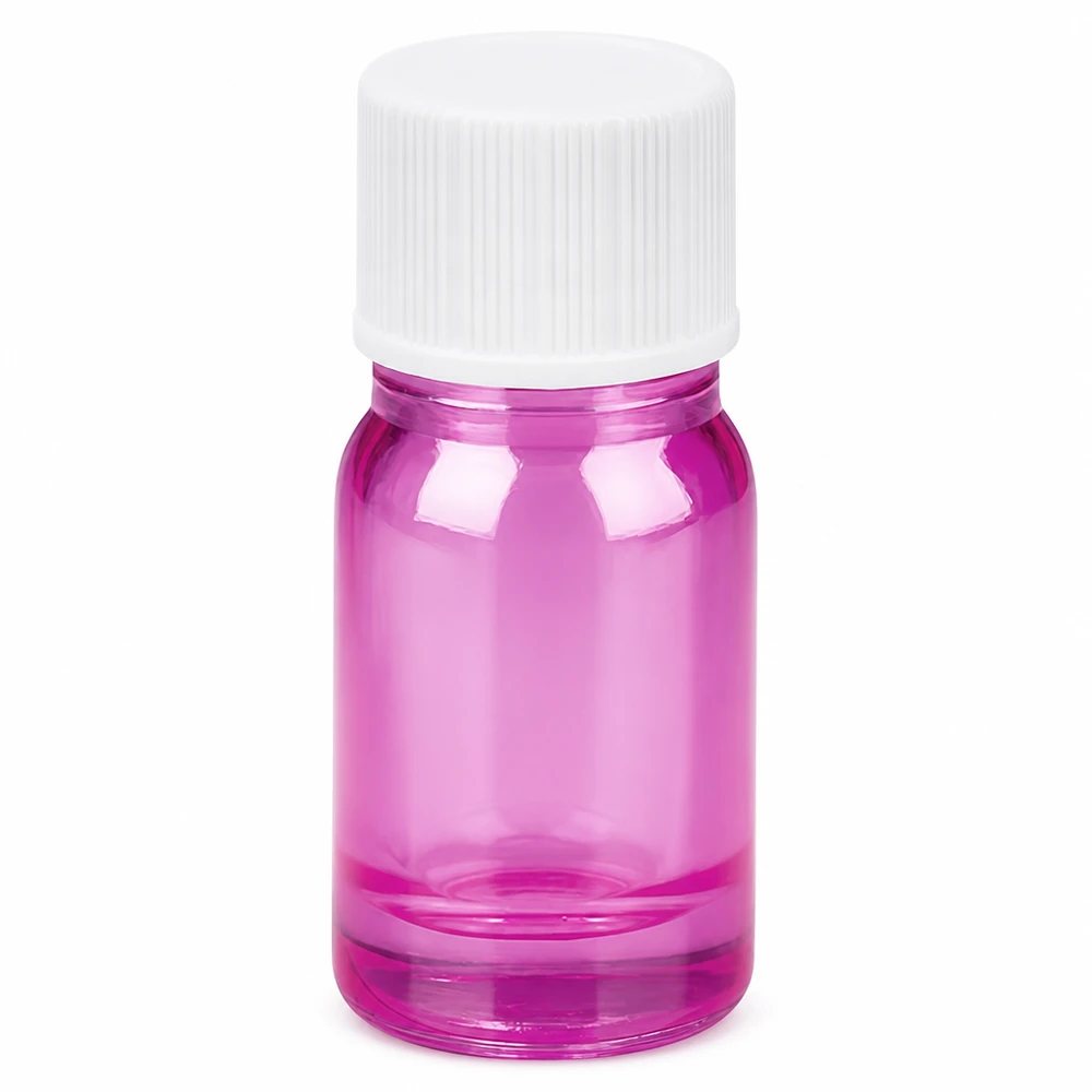 5ml Flasche 11mm Schraubverschluss weiss Standard PurpleLine UT18/5 Kompakte 5ml Laborflasche aus hochwertigem Glas mit kindersicherem weißem Deckel