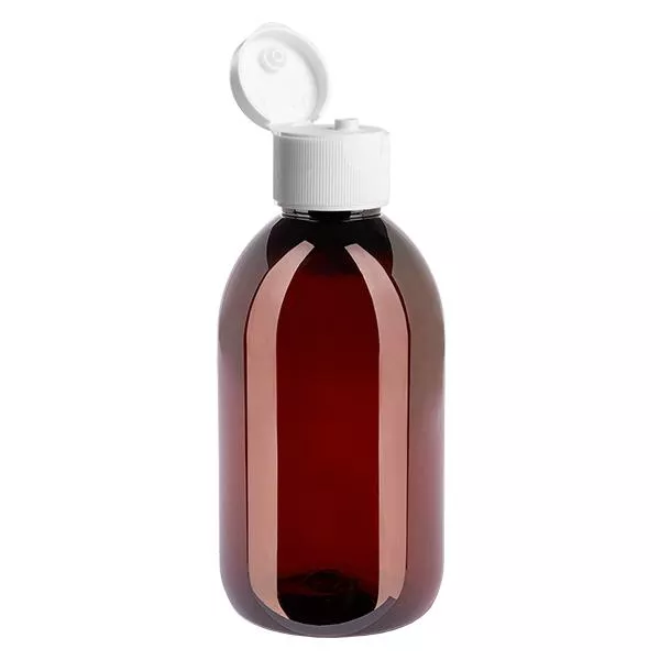 PET Flasche 250ml mit weißem KlappVerschluss PET Flasche 250ml mit weißem KlappVerschluss