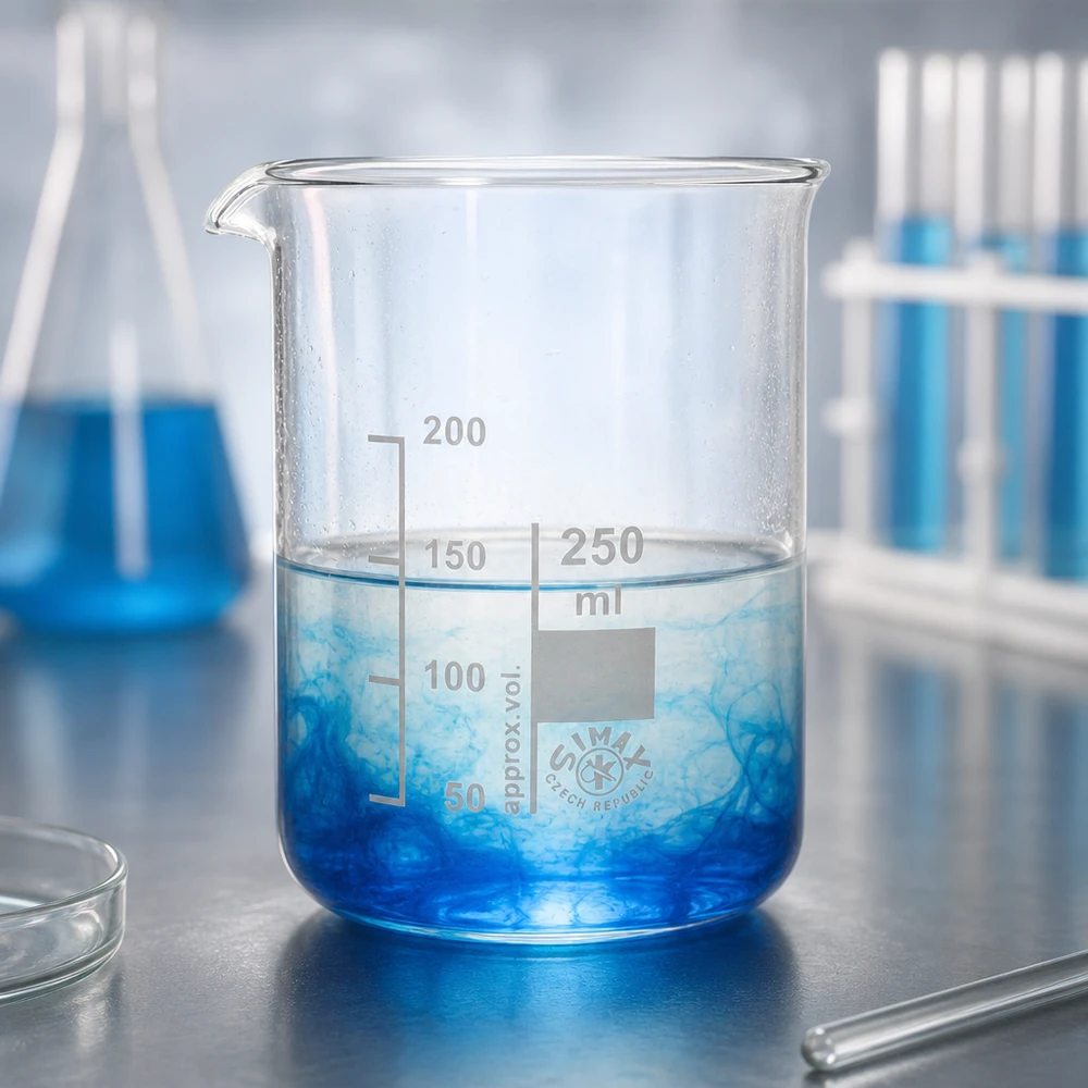 Becherglas 250ml Borosilikatglas, niedrige Form Laborbecherglas 250ml aus säureresistentem Borosilikatglas mit ergonomischem Design und Skala