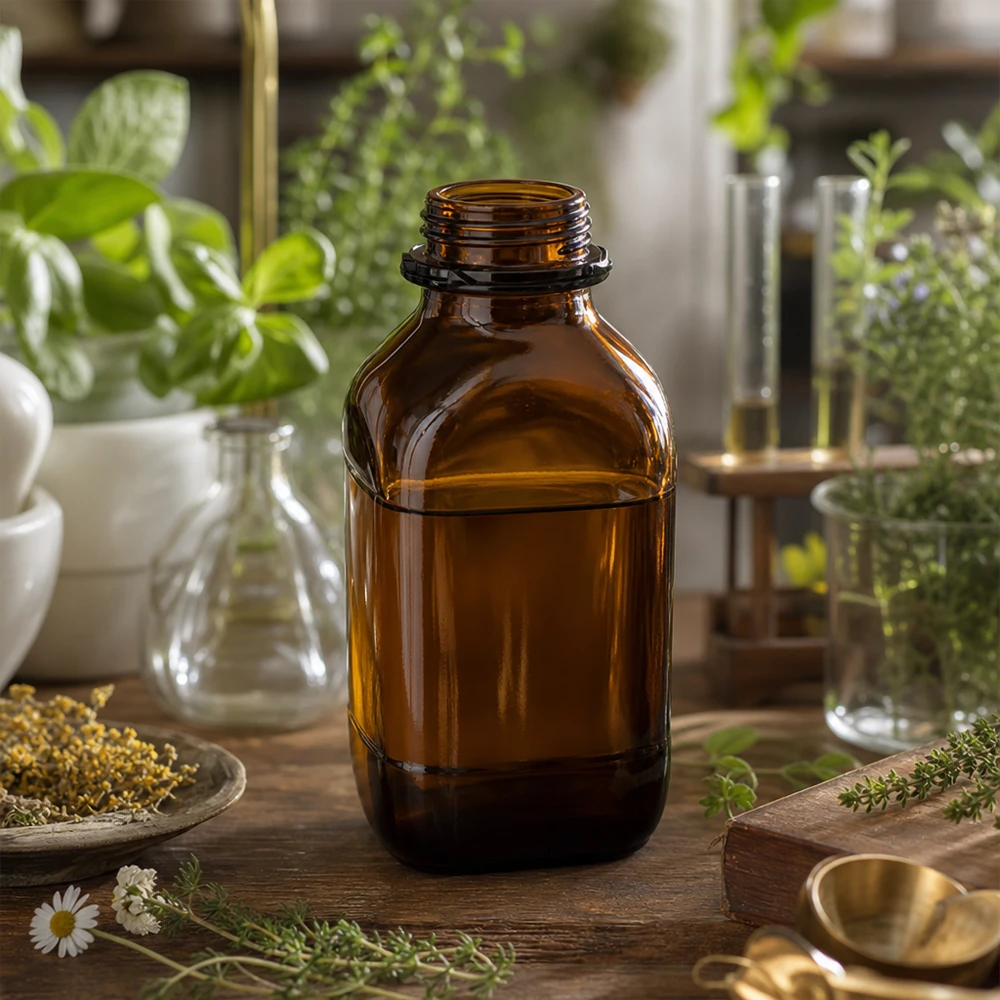 Premium Chemikalienflasche 1000ml aus schützendem Braunglas Professionelle 1000ml Laborflasche mit ergonomischer Form für optimale Handhabung