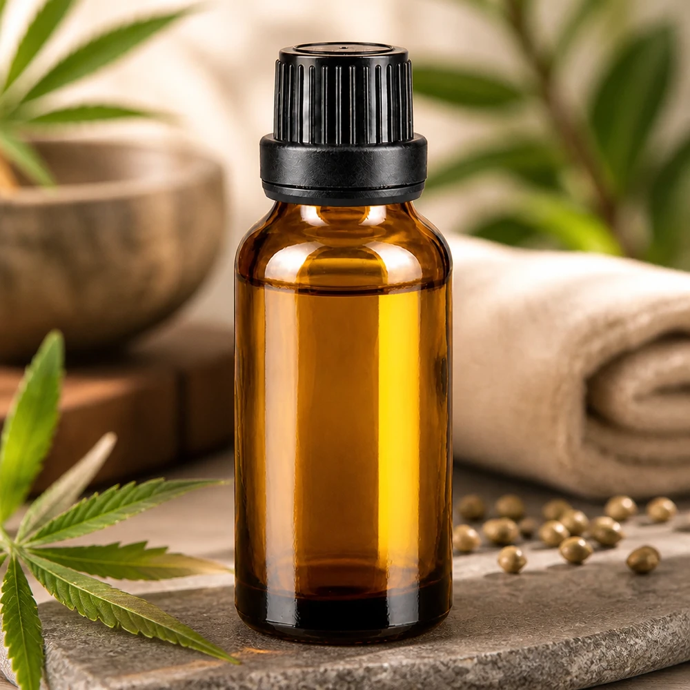 20ml braune Apothekerflasche mit 2mm Tropfeinsatz für CBD-Öl und Naturextrakte