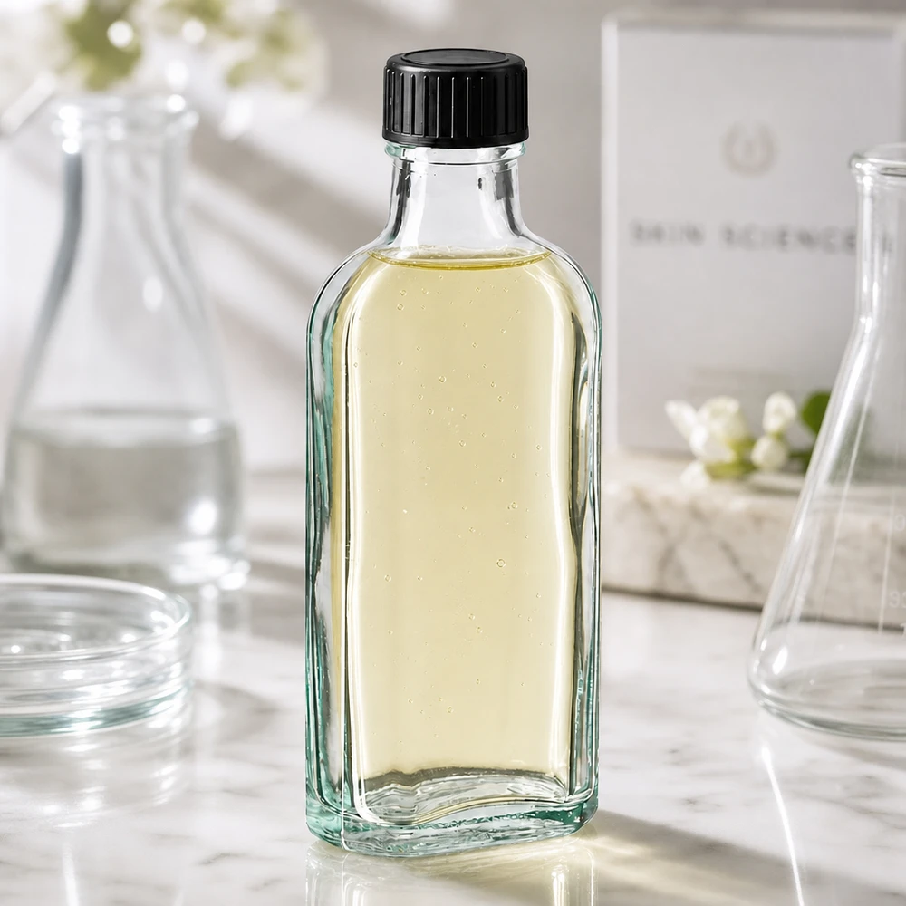Rechteckige 100ml Glasflasche mit EPE-Dichtscheibe für Kosmetik und Skincare Produkte
