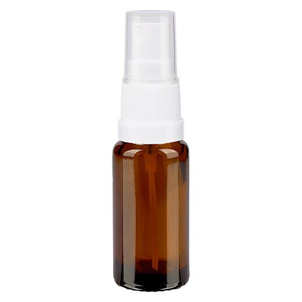 Apothekenflasche braun 10ml Sprayaufsatz weiß Apothekenflasche braun 10ml Sprayaufsatz weiß