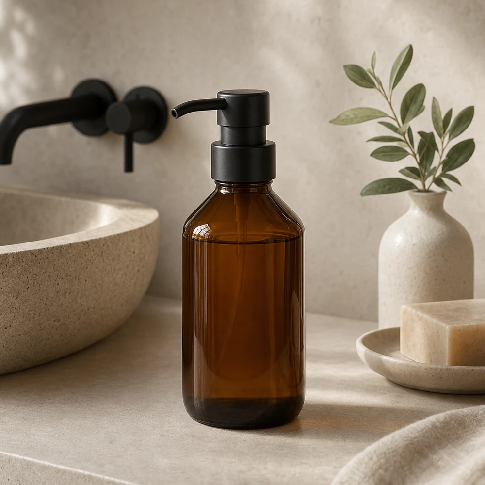 100ml Medizinflasche braun, ohne Verschluss PP28 ApoGlas Praktische 100ml Glasflasche braun mit PP28 Anschluss für ätherische Öle ohne Verschluss