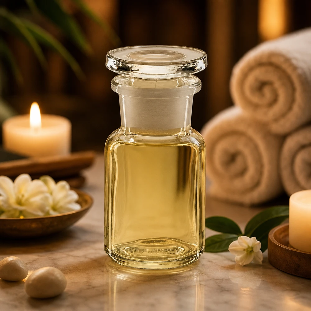 50ml Klarglasflasche mit breitem Stopfen ideal für Aromatherapieöle und Körperpflege