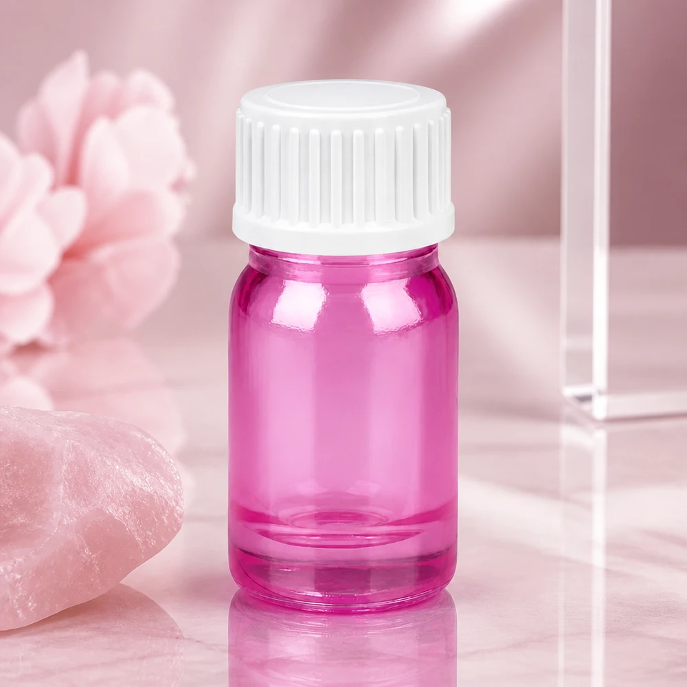 5ml (Globuli)Flasche 3mm Giessring weiß Standard PurpleLine UT18/5 Professionelle 5ml Glasflasche pink mit dichtem Verschluss für Laboranwendungen und Proben