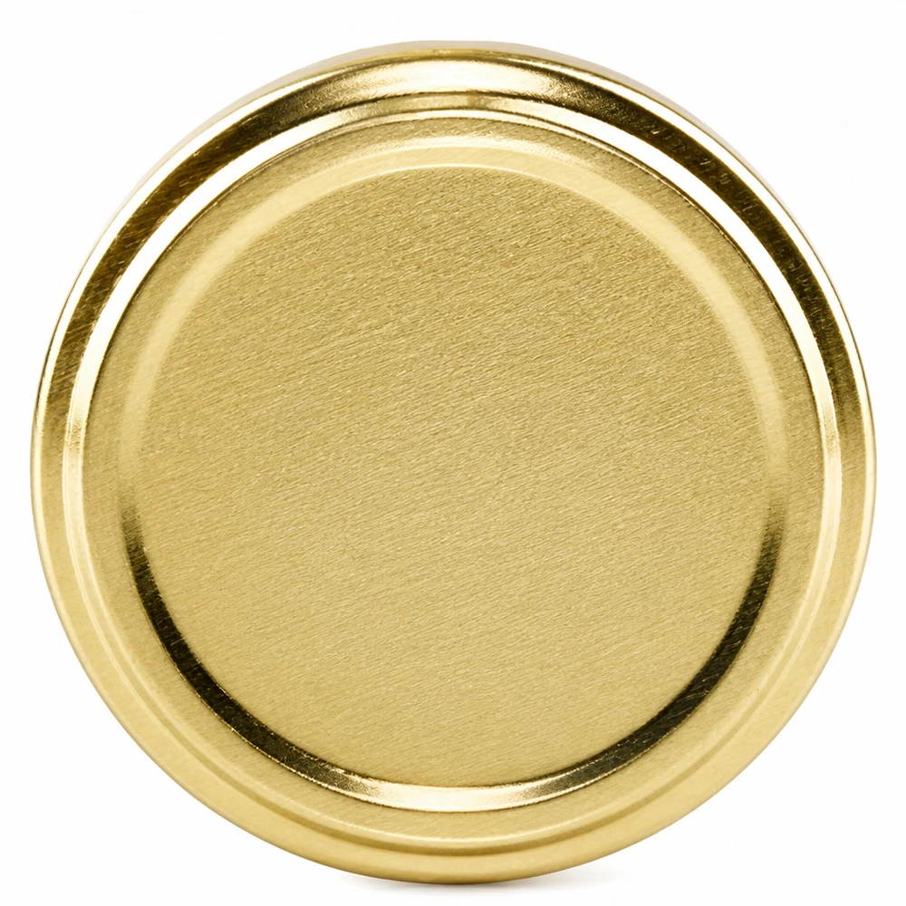 Goldener 100mm Schraubdeckel BasicSeal TO100 UniTwist Ansicht von oben mattgold