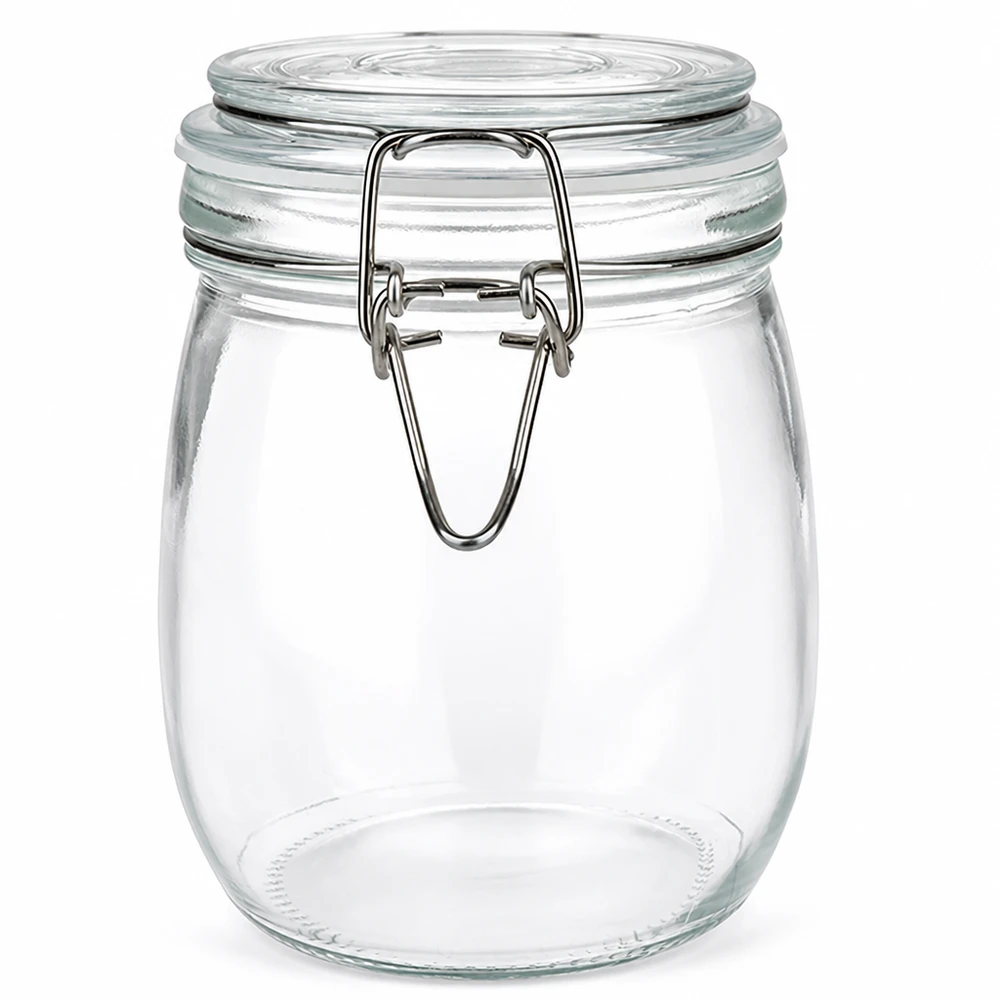 750ml Vorratsglas mit Silikonring und Bügelverschluss UNiTWIST Hochwertiges Vorratsglas 750ml mit robustem Metallverschluss für die professionelle Küche