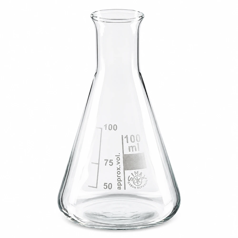 Laborglas Erlenmeyerkolben 100ml für chemische Experimente und Analysen