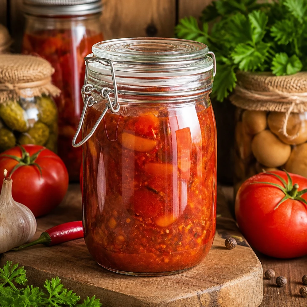 1000ml Vorratsglas mit Silikonring und Bügelverschluss UNiTWIST Robustes Glasgefäß mit Bügelverschluss 1000ml für sichere Aufbewahrung selbstgemachter Speisen