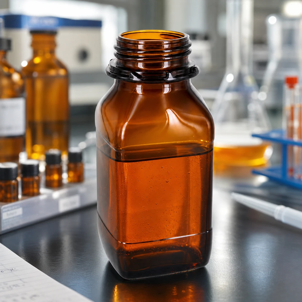 500ml Braunglas-Vorratsflasche - Ihr zuverlässiger Schutz für wertvolle Substanzen 500ml Chemikalienflasche amber-braun für lichtempfindliche Substanzen in Labor und Industrie