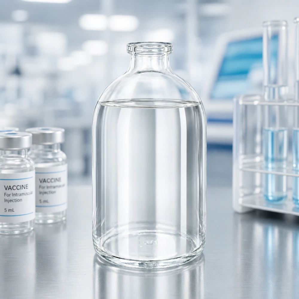 Sterile Klarglasflasche 100ml für Impfstoffe und parenterale Arzneimittel in der Pharmaindustrie