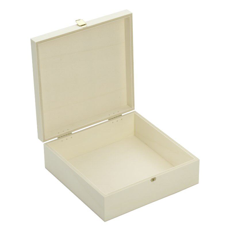 Holzbox mit Klappdeckel 20x20x7cm