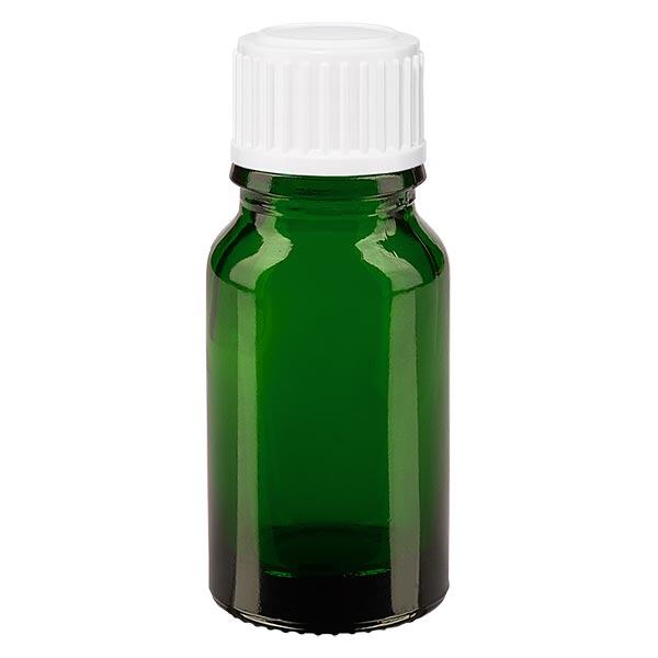 Apothekenflasche grün 10ml Schraubverschluss weiß Standard Apothekenflasche grün 10ml Schraubverschluss weiß Standard