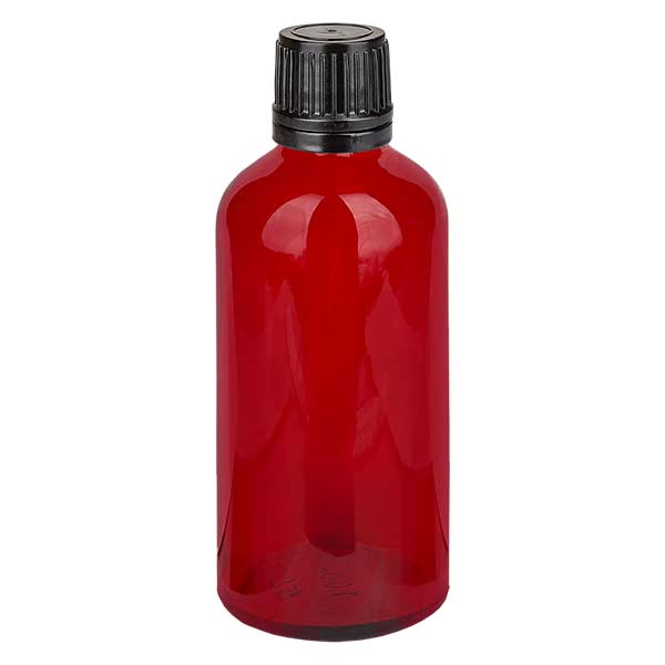 100ml Tropfflasche 1mm Originalitätsverschluss RedL. UT18/100