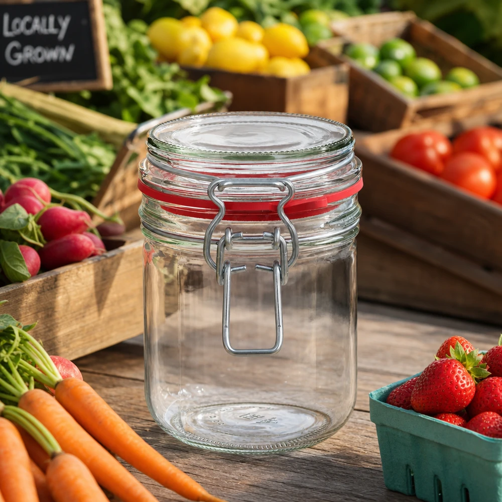 400ml Vorratsglas Typ G mit Bügelverschluss UN.. 400ml Bügelverschlussglas mit luftdichtem System ideal für frische Lebensmittel und Marmeladen