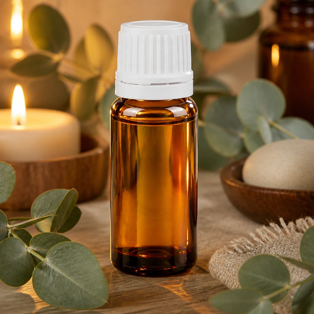 Apothekerflasche 10ml aus UV-schützendem Braunglas mit kindersicherem Weißdeckel