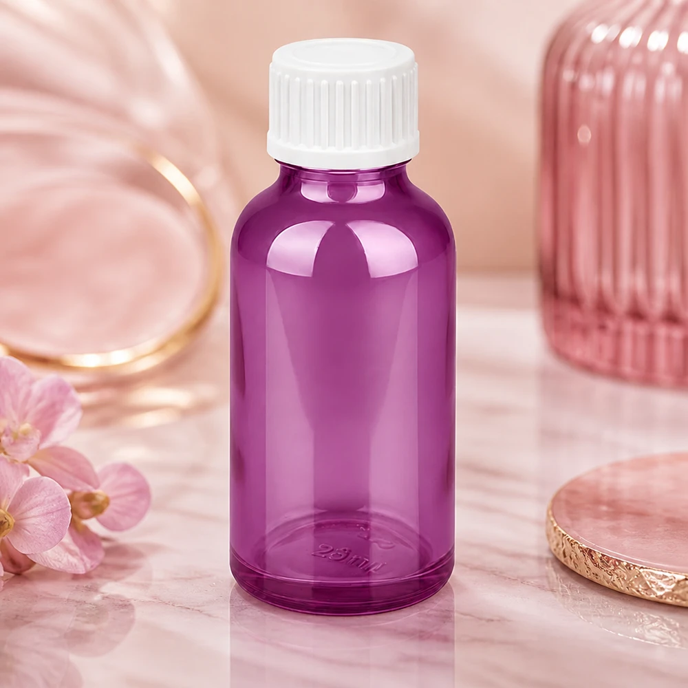 30ml Tropfflasche 0.9mm weiss Standard PurpleLine. UT18/30 30ml Purple Tropfflasche mit standardisiertem UT18/30 Gewinde für universelle Nutzung