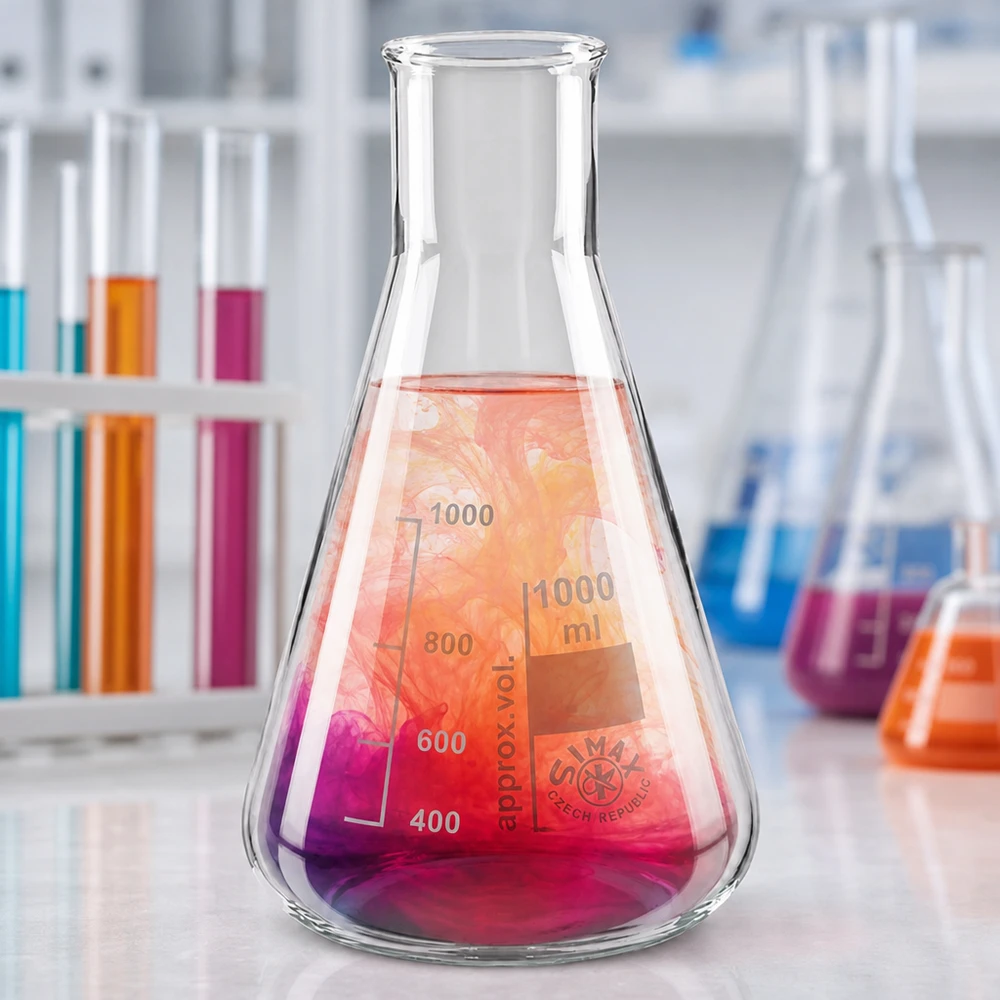 Erlenmeyerkolben 100ml Weithals mit breiter Öffnung für einfaches Befüllen und Reinigen
