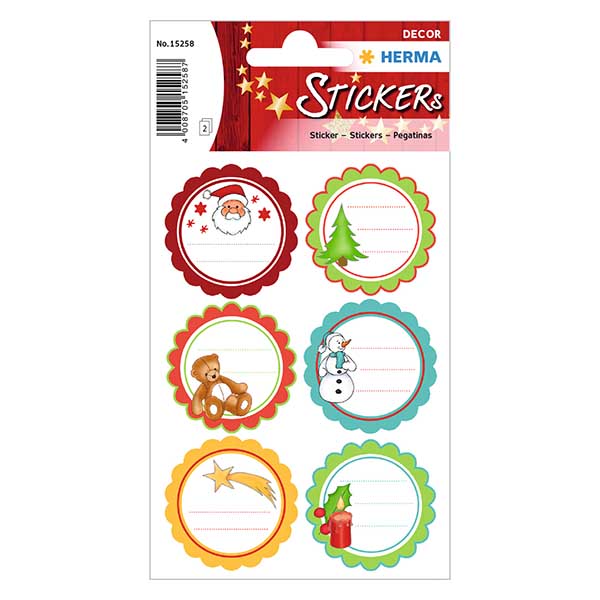 Sticker "Weihnachtsgruss" (12 Aufkl. mit Glitzer) Sticker "Weihnachtsgruss" (12 Aufkl. mit Glitzer)