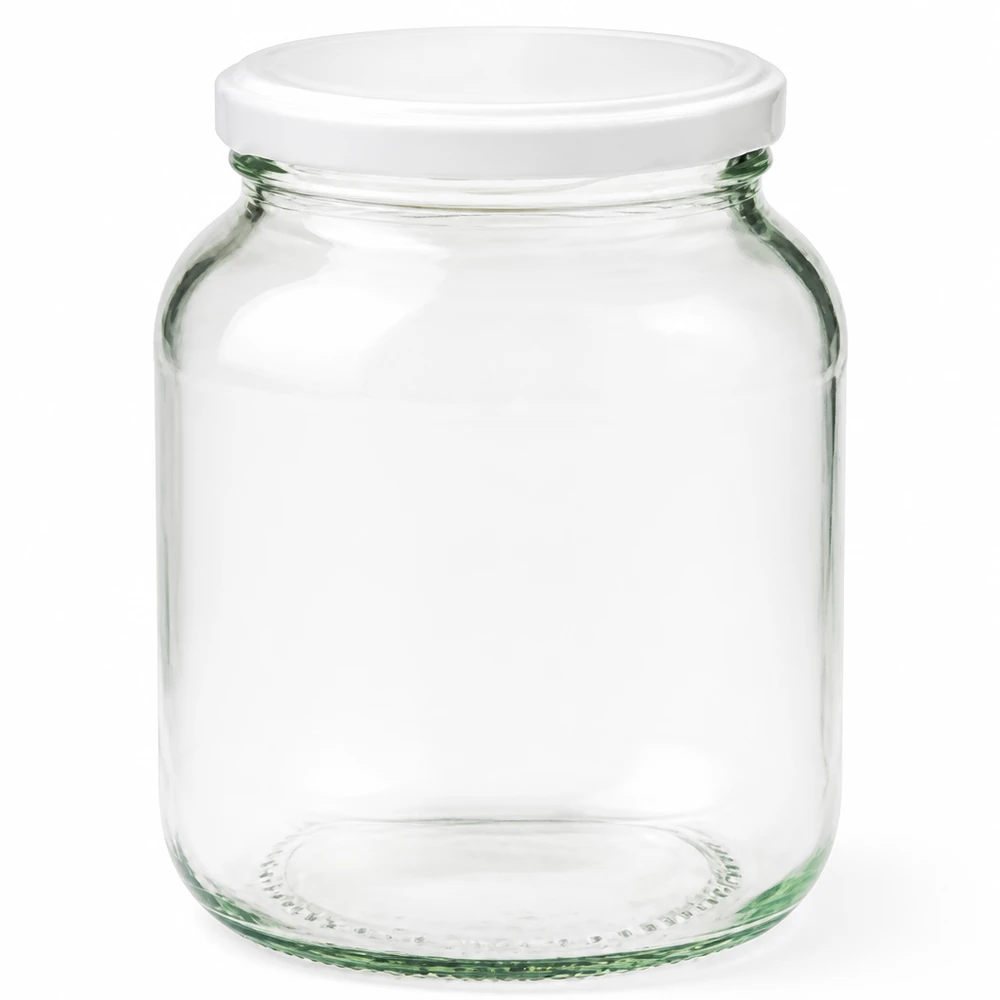 370ml Ovalglas mit BasicSeal Deckel weiß UNiTWIST