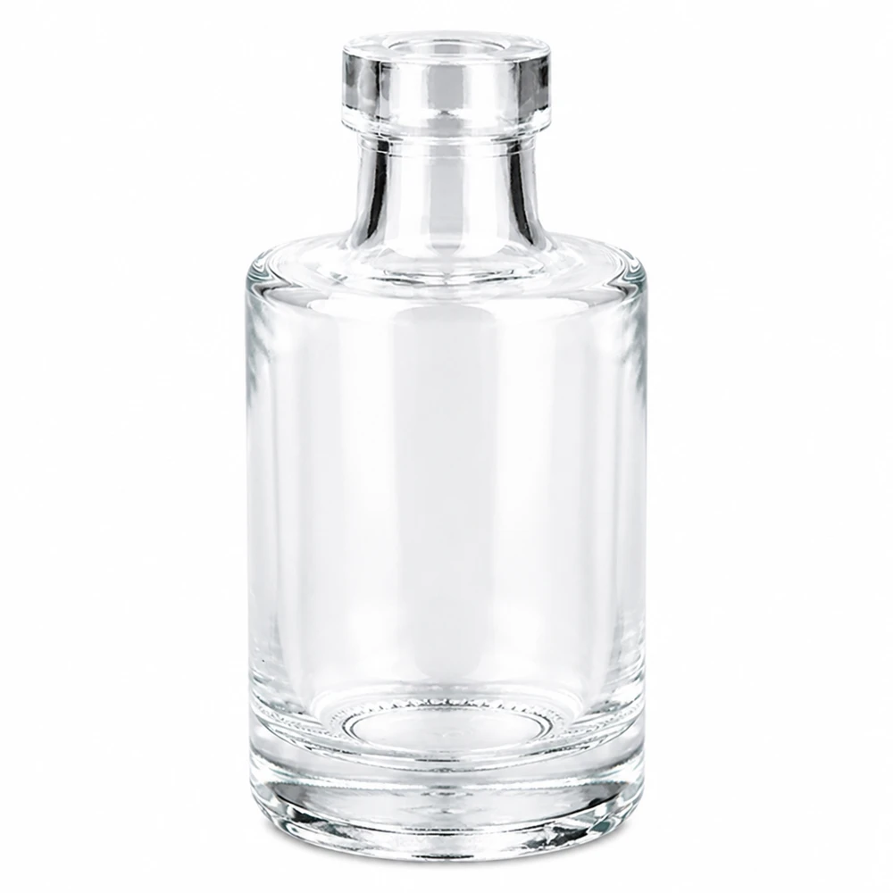 100ml Glasflasche "Marie" ohne Verschluss UNiTWIST 100ml Glasflasche Marie ohne Verschluss UNiTWIST transparent leer auf weißem Hintergrund