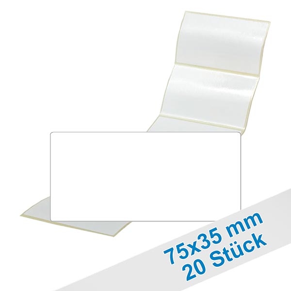 20er Pack Etiketten 35 x 75mm zum Beschriften