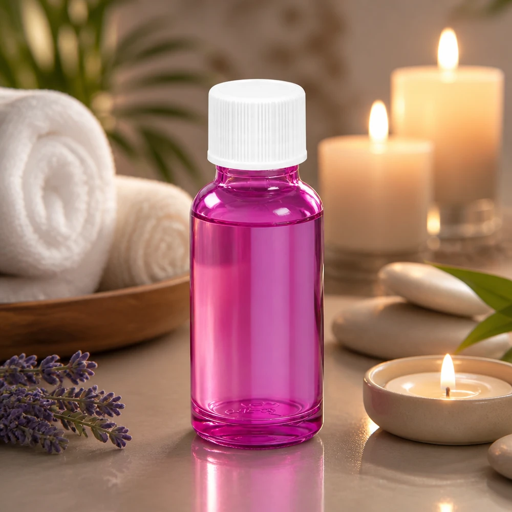20ml Flasche 11mm Schraubverschluss weiss Standard PurpleLine UT18/20 Stilvolle PurpleLine Flasche 20ml aus Glas mit weissem Deckel für Reise und unterwegs