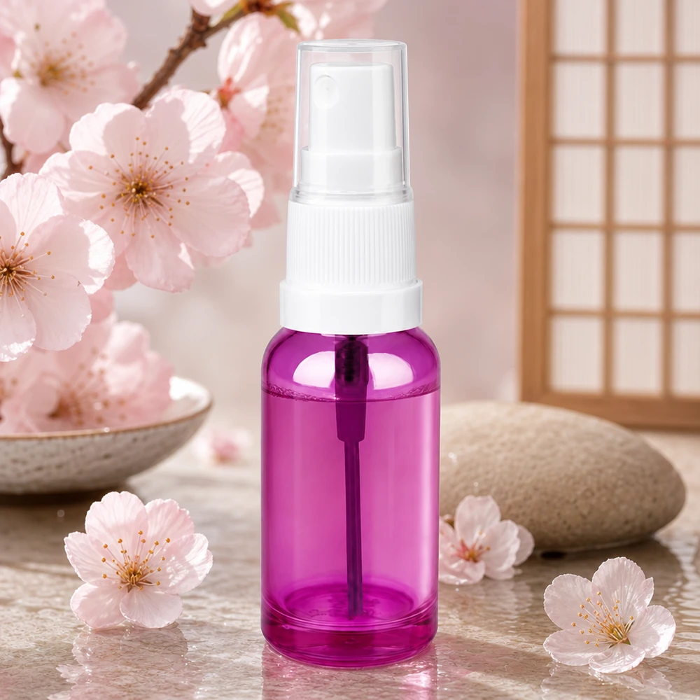 20ml Sprayflasche weiss/transparent Standard PurpleLine UT18/20 20ml Zerstäuberflasche transparent-lila mit präzisem Sprühmechanismus für Hautpflege