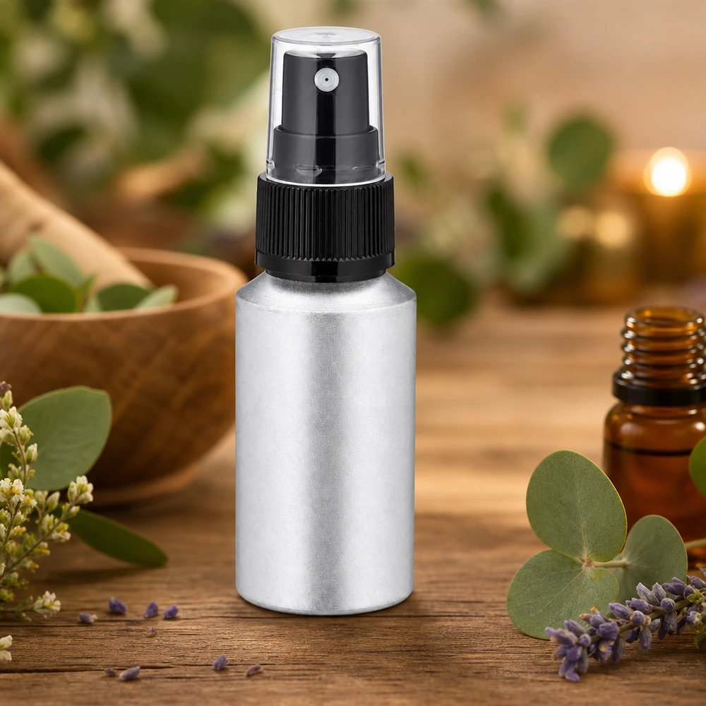 Matte 30ml Metallsprayflasche mit ergonomischem Zerstäuber für gleichmäßige Verteilung