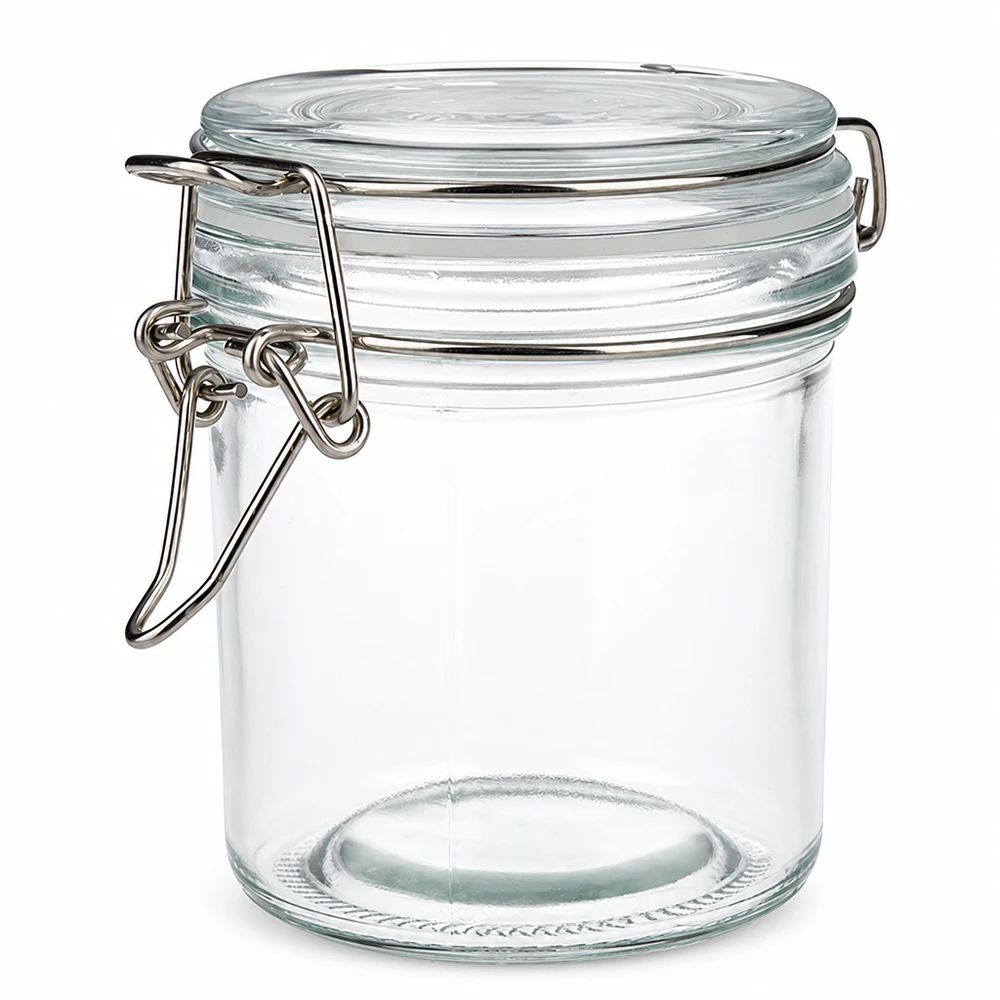 Kompaktes 250ml Glasgefäß mit Bügelverschluss perfekt für Küche und Vorratskammer