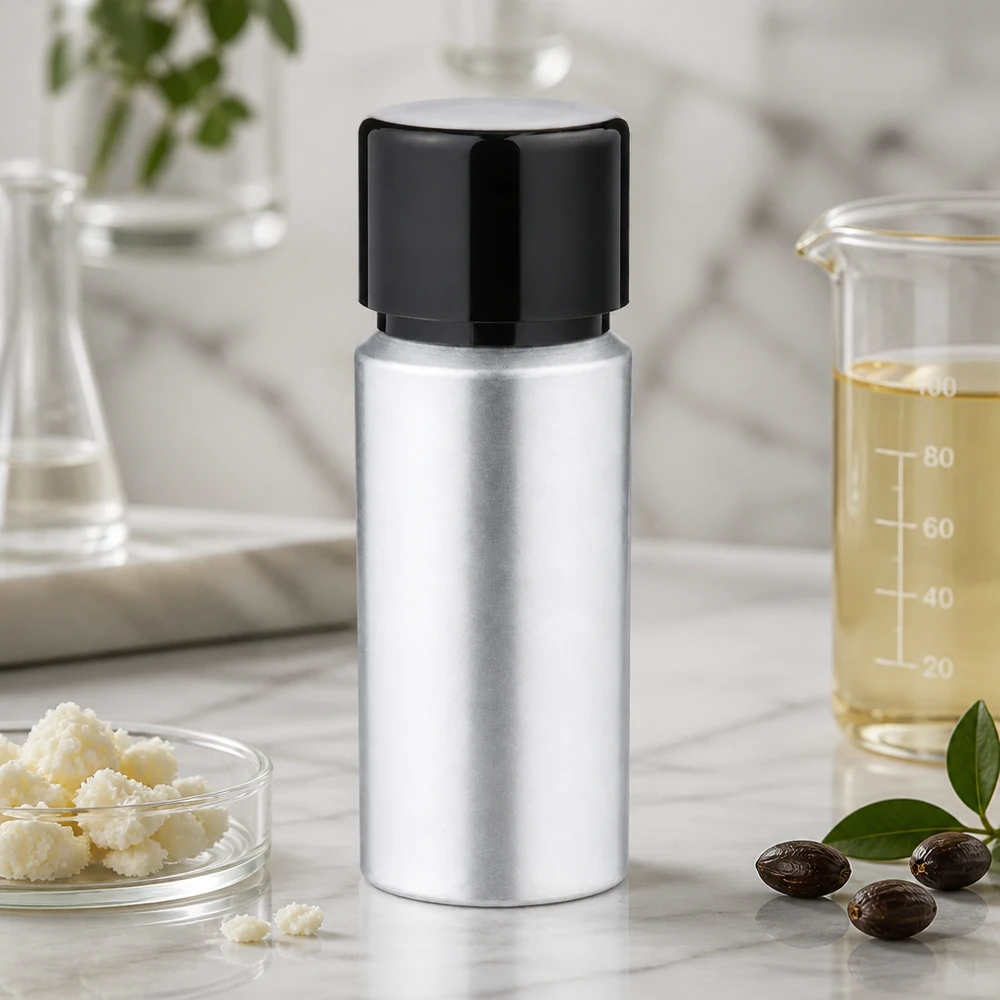 20ml gebeizte Aluflasche mit Schraubkappe 20ml Aluflasche in elegantem Silber - hochwertige Verpackung für Seren und Tinkturen