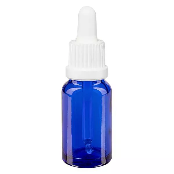 Apothekenflasche blau 10ml Pipette weiß Originalitätsverschluss Apothekenflasche blau 10ml Pipette weiß Originalitätsverschluss