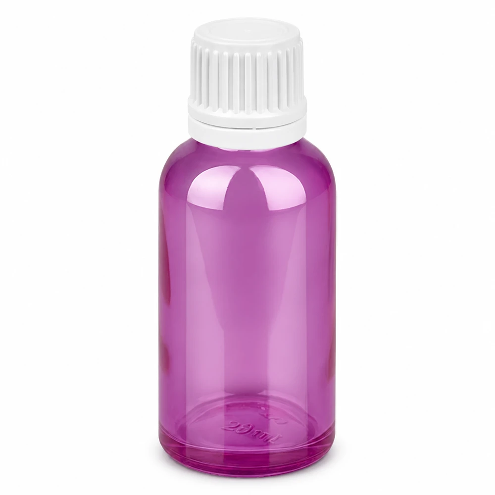 30ml Flasche 11mm Schraubverschluss weiss Originalität Schraubverschlusserschluss PurpleLine UT18/30 30ml PurpleLine Flasche aus hochwertigem Glas mit UV-Schutz für empfindliche Substanzen