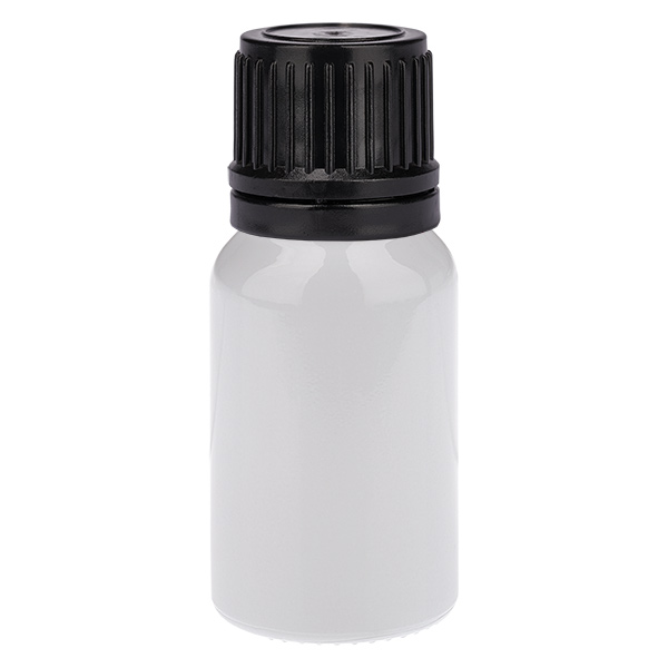 10ml Globuliflasche 8mm Giessring schwarz Standardverschluss WhiteL. UT18/10