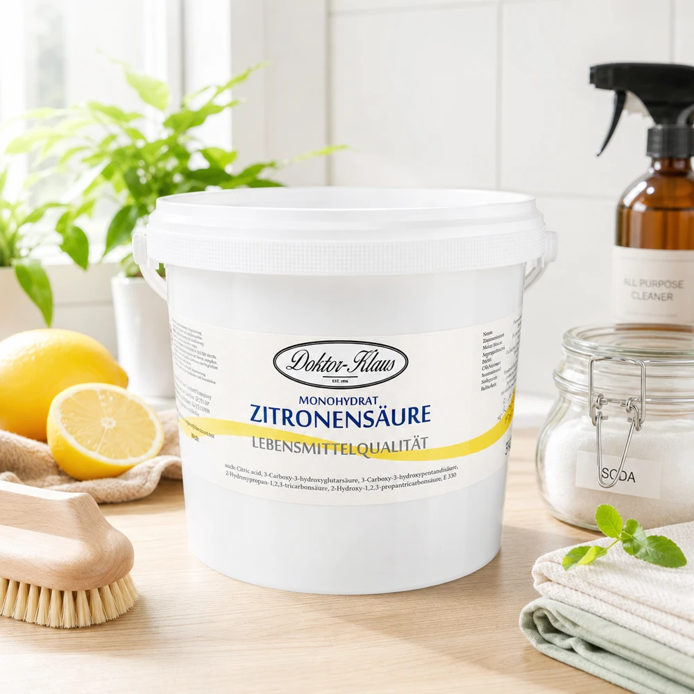 Zitronensäure 5kg Doktor-Klaus Zitronensäure Doktor-Klaus 5kg Großpackung für professionelle Reinigung und Wasserenthärtung