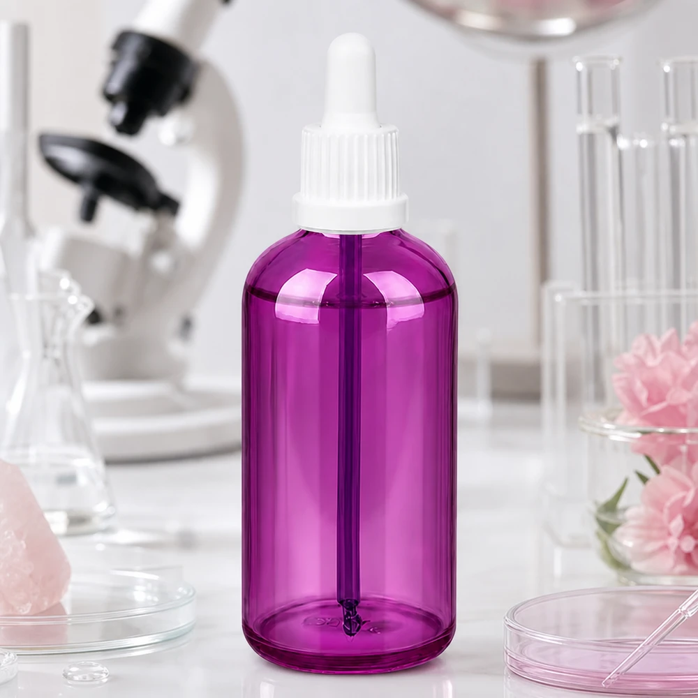 100ml Pipettenflasche weiss Originalität Schraubverschlusserschluss PurpleLine UT18/100 Professionelle Pipettenflasche 100ml violett transparent ideal für Aromatherapie und Wellness
