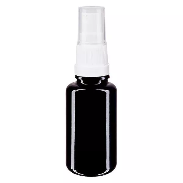 Apothekenflasche violett 20ml Sprayaufsatz weiß Apothekenflasche violett 20ml Sprayaufsatz weiß