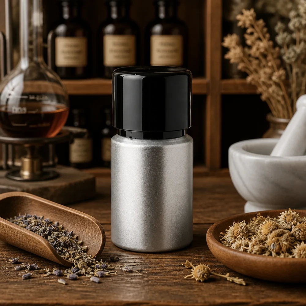 10ml gebeizte Aluflasche mit Schraubkappe Handliche 10ml Metallflasche gebeizt - perfekte Portionsgröße für Reise und unterwegs