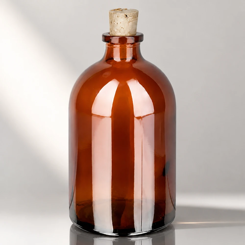 Flasche Braunglas 100ml mit Korken 11/14mm Korkverschluss-Flasche aus braunem Glas 100ml ideal für Öle Tinkturen und Naturheilmittel