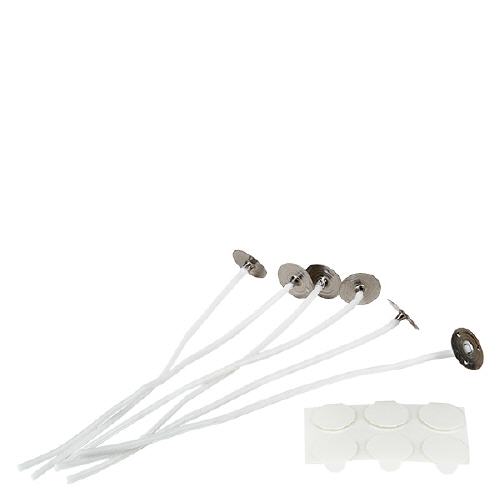 Kerzendochte 8cm mit Haftpunkt 6er Pack Doktor-Kl.