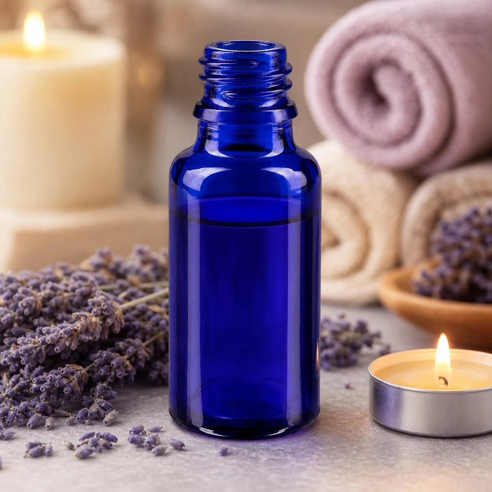 Tropfflasche 20ml DIN 18 BLAUGLAS Kompakte blaue ApoGlas Flasche 20ml mit weiter Öffnung für einfaches Befüllen