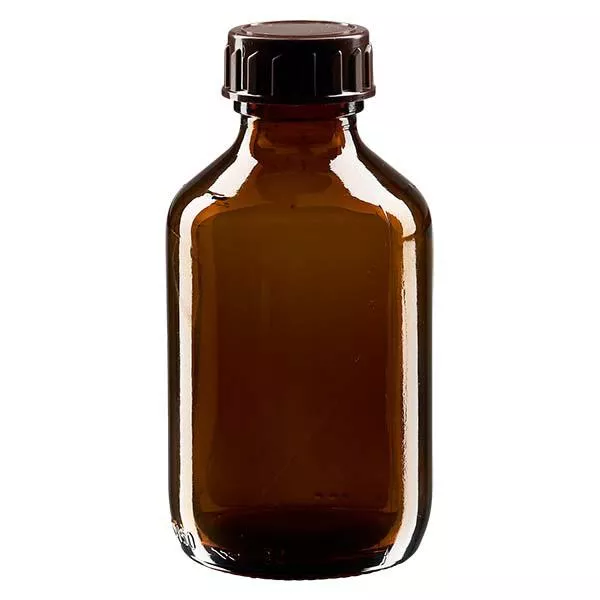 150ml Medizinflasche braun, mit Verschluss braun ApoGlas 150ml Medizinflasche braun, mit Verschluss braun ApoGlas