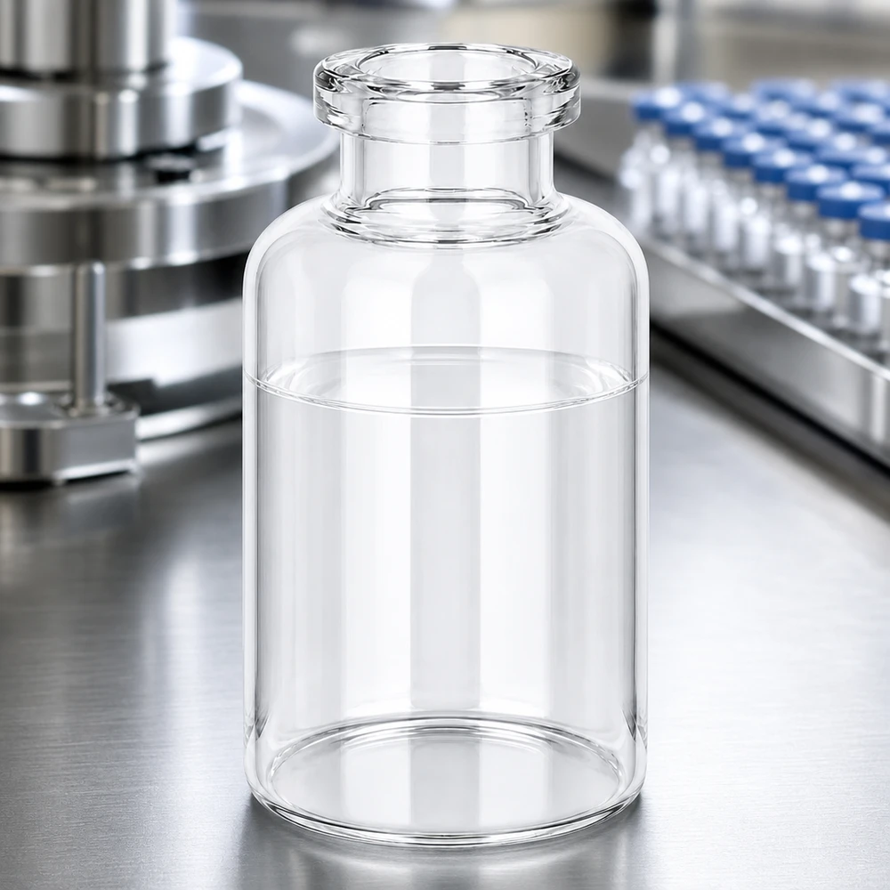 Injektionsflasche Klarglas 30ml Hochreines Klarglas Injektionsgefäß 30ml zylindrisch für Lyophilisation und Flüssigarzneimittel