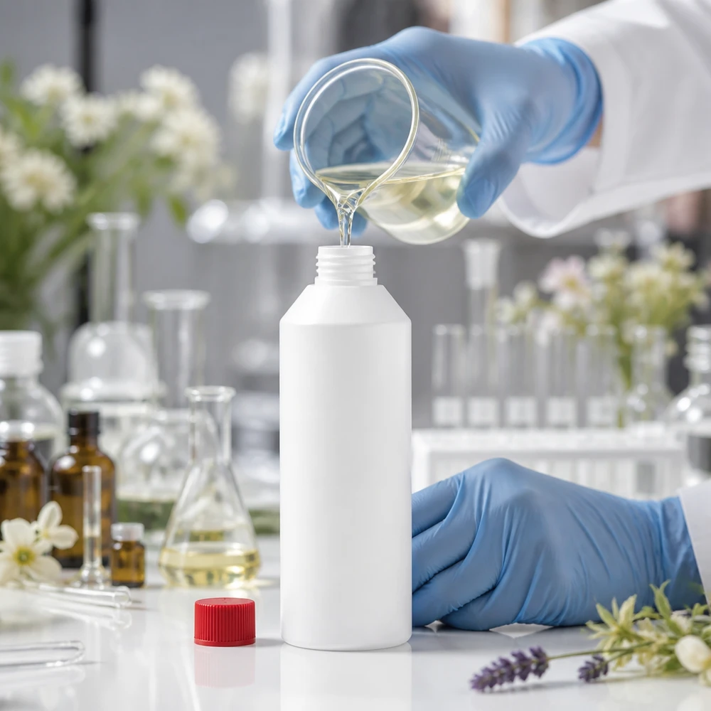 Chemiebeständige HDPE Apothekenflasche 250ml weiß mit rotem Verschluss für Flüssigkeiten